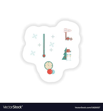 Stylish concept paper sticker on white background vector image