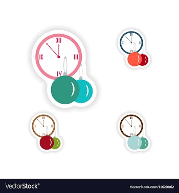 Stylish concept paper sticker on white background vector image