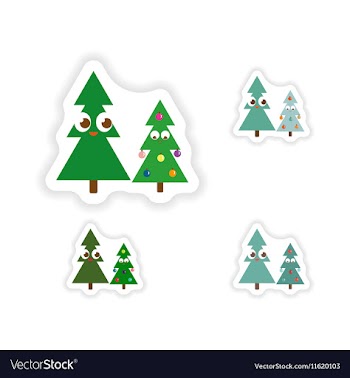 Stylish concept paper sticker on white background vector image