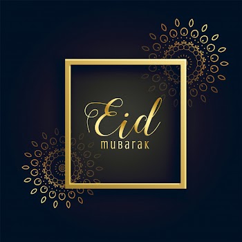 Stylish eid festival greeting Free Vector