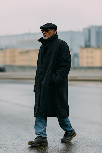 Stylish Elderly Man in Urban Setting