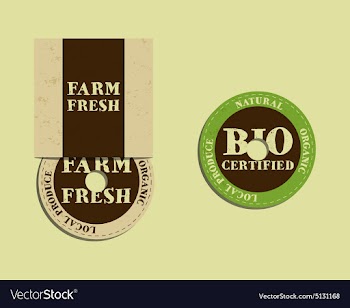  					Stylish Farm Fresh cd or dvd templates Organic vector image														