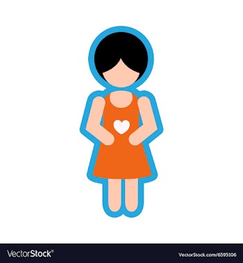 Stylish flat icon on white background pregnant vector image