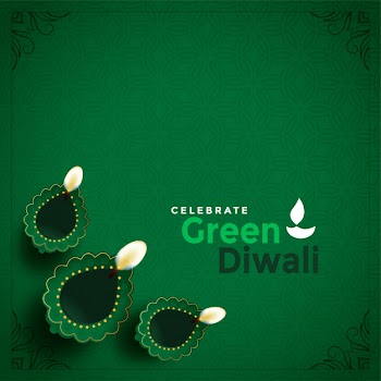 Stylish green diwali concept beautiful illustration Free Vector