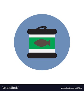 Stylish icon in circle canned tuna fish vector image