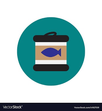 Stylish icon in circle canned tuna fish vector image