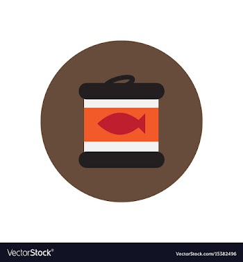 Stylish icon in circle canned tuna fish vector image