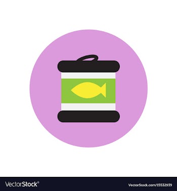 Stylish icon in circle canned tuna fish vector image