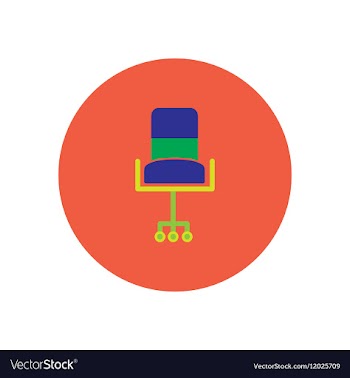 Stylish icon in circle fashion office chair vector image