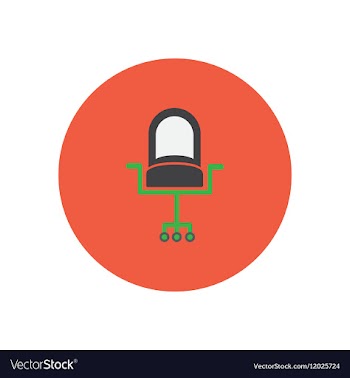 Stylish icon in circle fashion office chair vector image