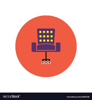 Stylish icon in circle fashion office chair vector image