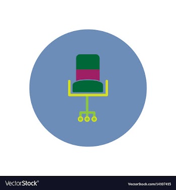 Stylish icon in circle fashion office chair vector image