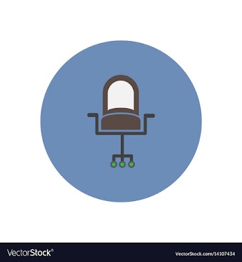 Stylish icon in circle fashion office chair vector image