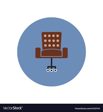 Stylish icon in circle fashion office chair vector image