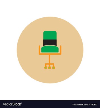 Stylish icon in circle fashion office chair vector image