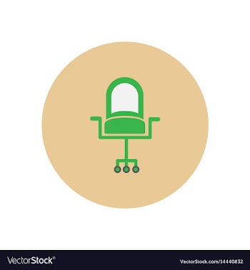 Stylish icon in circle fashion office chair vector image