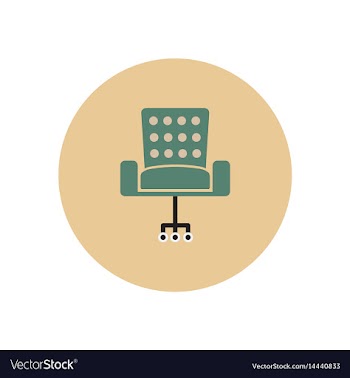Stylish icon in circle fashion office chair vector image