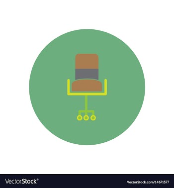 Stylish icon in circle fashion office chair vector image