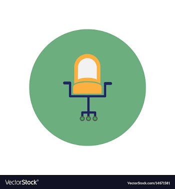 Stylish icon in circle fashion office chair vector image