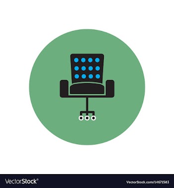 Stylish icon in circle fashion office chair vector image
