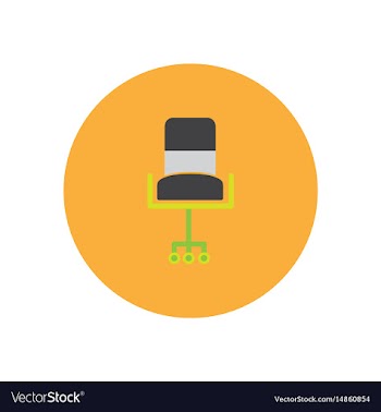 Stylish icon in circle fashion office chair vector image