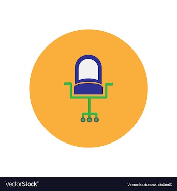 Stylish icon in circle fashion office chair vector image