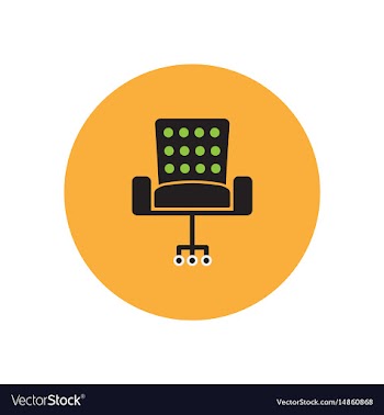 Stylish icon in circle fashion office chair vector image