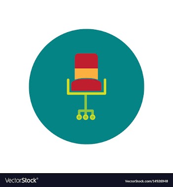 Stylish icon in circle fashion office chair vector image