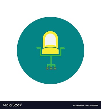 Stylish icon in circle fashion office chair vector image