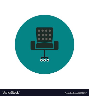 Stylish icon in circle fashion office chair vector image