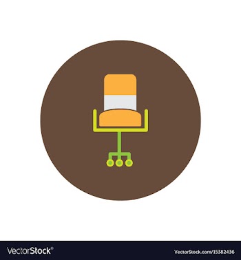 Stylish icon in circle fashion office chair vector image