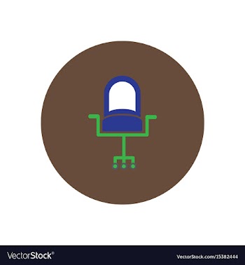Stylish icon in circle fashion office chair vector image