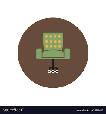 Stylish icon in circle fashion office chair vector image