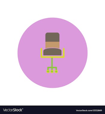Stylish icon in circle fashion office chair vector image
