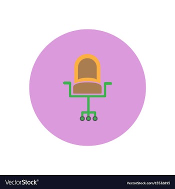 Stylish icon in circle fashion office chair vector image