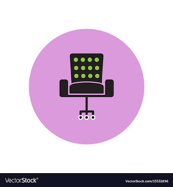 Stylish icon in circle fashion office chair vector image