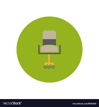 Stylish icon in circle fashion office chair vector image