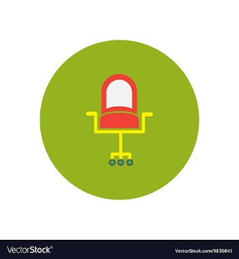 Stylish icon in circle fashion office chair vector image
