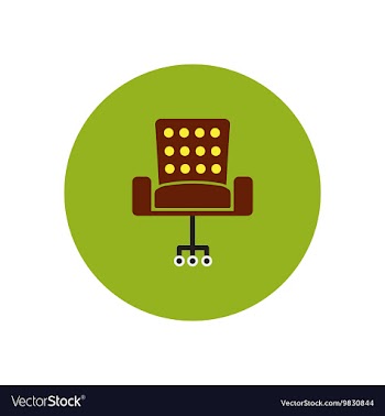 Stylish icon in circle fashion office chair vector image