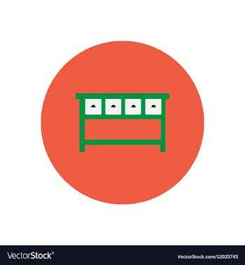 Stylish icon in circle fashion office desk vector image