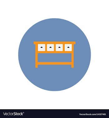 Stylish icon in circle fashion office desk vector image