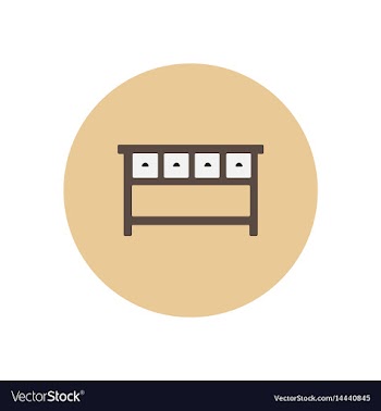 Stylish icon in circle fashion office desk vector image