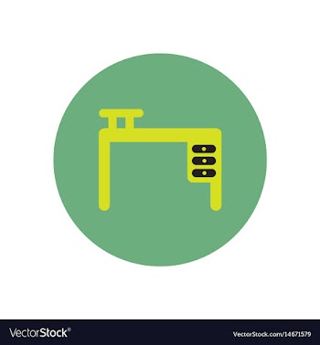 Stylish icon in circle fashion office desk vector image