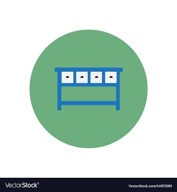Stylish icon in circle fashion office desk vector image