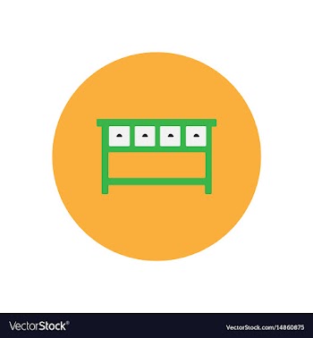 Stylish icon in circle fashion office desk vector image