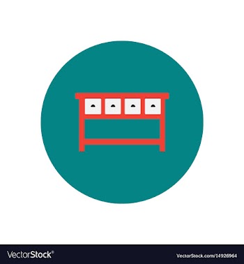 Stylish icon in circle fashion office desk vector image