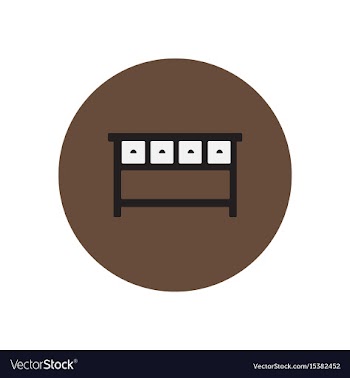 Stylish icon in circle fashion office desk vector image