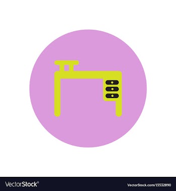 Stylish icon in circle fashion office desk vector image