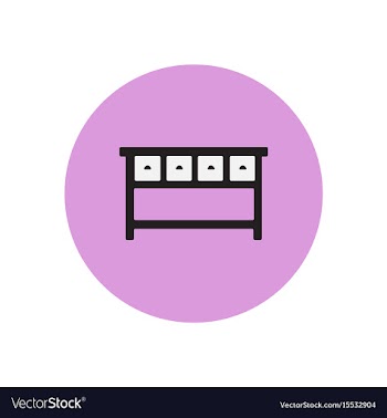 Stylish icon in circle fashion office desk vector image