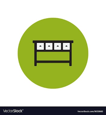 Stylish icon in circle fashion office desk vector image
